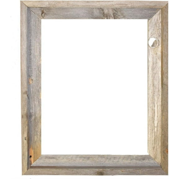 16x20-2" Wide Signature Reclaimed Rustic Barnwood Open Frame - No Glass Or Back