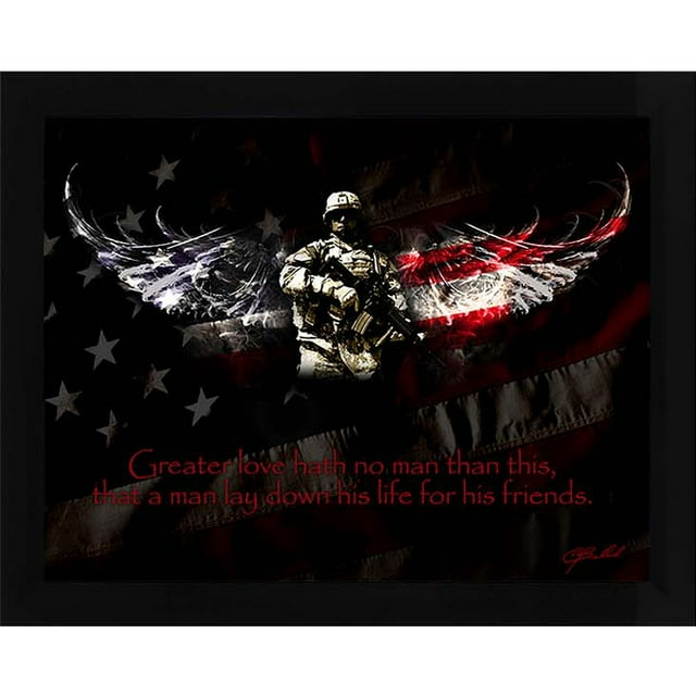 16x20 "American Soldier" Framed Art