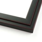 16x20 Black Two-Step Wood Frame w/ a Red Accent - Pinstripe Thin - Great for Posters, Photos, Art
