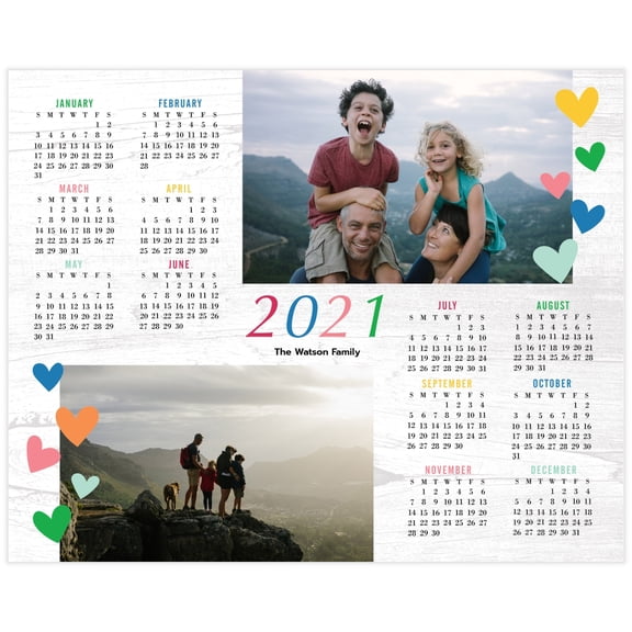 16x20 Calendar Collage Poster, Matte Photo Paper