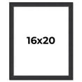 thumbnail image 1 of 16x20 Frame Black Real Wood Picture Frame Width 1.25 Inches | Interior Frame Depth 0.5 Inches |, 1 of 8