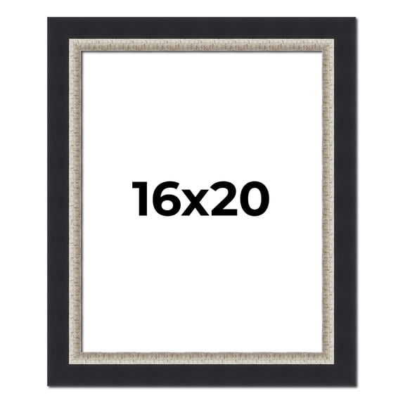 16x20 Frame Black Real Wood Picture Frame Width 2.25 Inches | Interior Frame Depth 0.5 Inches |