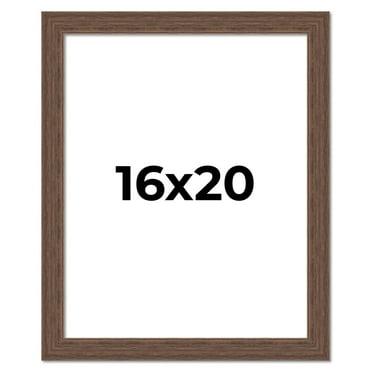 16x20 Frame Brown Farmhouse Solid Wood Picture Frame Width 1.5 Inches | Interior Frame Depth 0.5