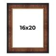 thumbnail image 1 of 16x20 Frame Brown Walnut Gold Ornate Trim Solid Wood Plein Air Picture Frame | 3 Inch Moulding, 1 of 8