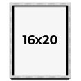 thumbnail image 1 of 16x20 Frame Brushed Silver Solid Wood Picture Frame | 0.75 Inch Moulding Width | Rabbet Depth 0.75, 1 of 5