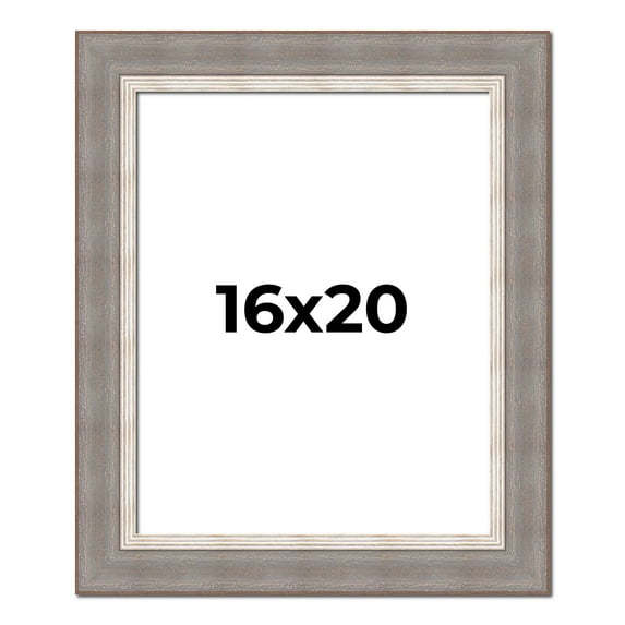 16x20 Frame Grey Real Wood Picture Frame Width 2.75 Inches | Interior Frame Depth 0.5 Inches |