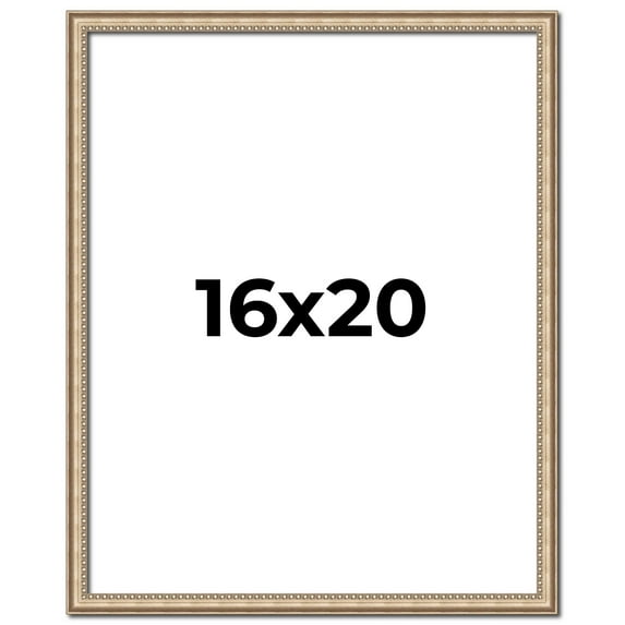 16x20 Frame Silver Real Wood Picture Frame Width 0.75 Inches | Interior Frame Depth 0.5 Inches |