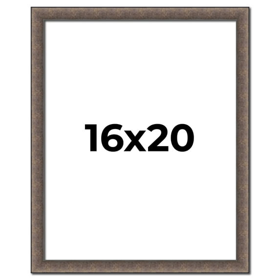 16x20 Frame Silver Real Wood Picture Frame Width 1.25 Inches | Interior Frame Depth 0.5 Inches |