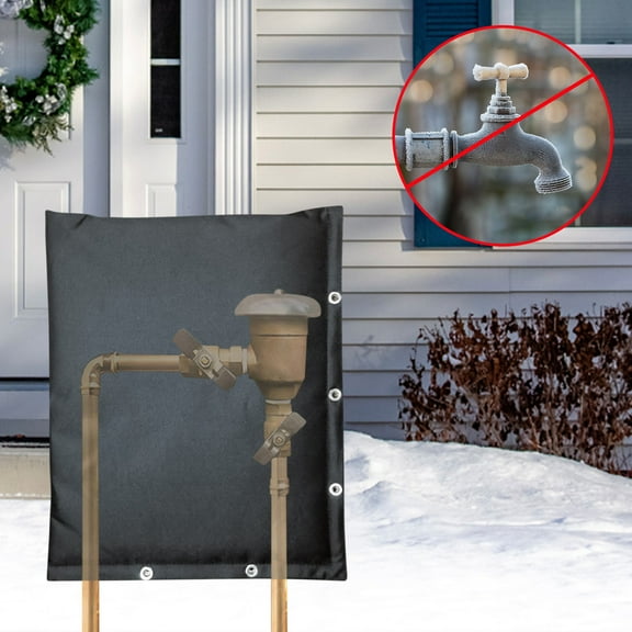 16x20 Inch 6 Layer Fabric Backflow Preventer Insulated Cover, Pipe Insulation Cover, Winter Pump Protector, Waterproof Cloth, for Outdoor Water Well and Sprinkler Systems