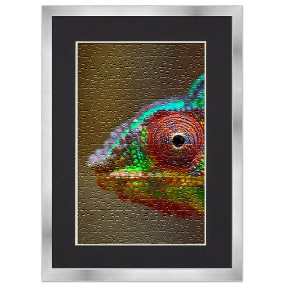 16x20 Jigsaw Puzzle Frame Kit - Kit Includes Puzzle Glue Sheets, Silver Wood Puzzle Frame with