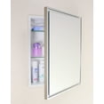 thumbnail image 1 of 16x20 Parker Metro Metal Framed Rectangle Recessed Bathroom Medicine Cabinet, Floating Mirror, 14x18 in-Wall Opening, Powder-coated Steel, Adjustable Glass Shelves, Magnet Close, Chrome, 1 of 5