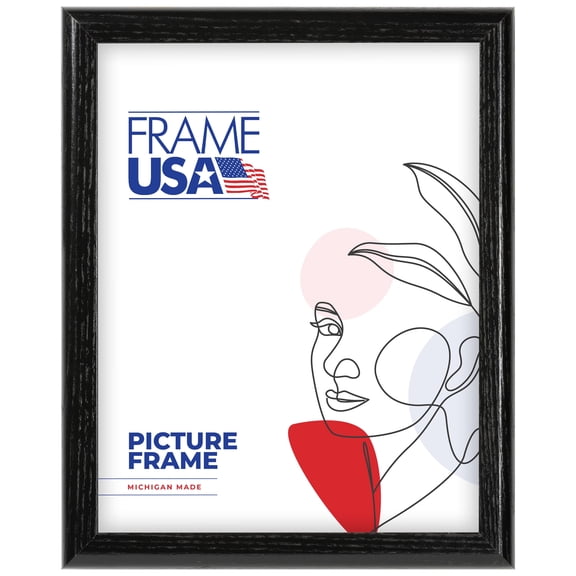 16x20 Picture Frame Black Economy Wood Style 876-881-03400, 0.75 Inch Wood Moulding, Includes Plexiglass and Backing Wall Display Frame for Art, Posters, or Photos Frame USA