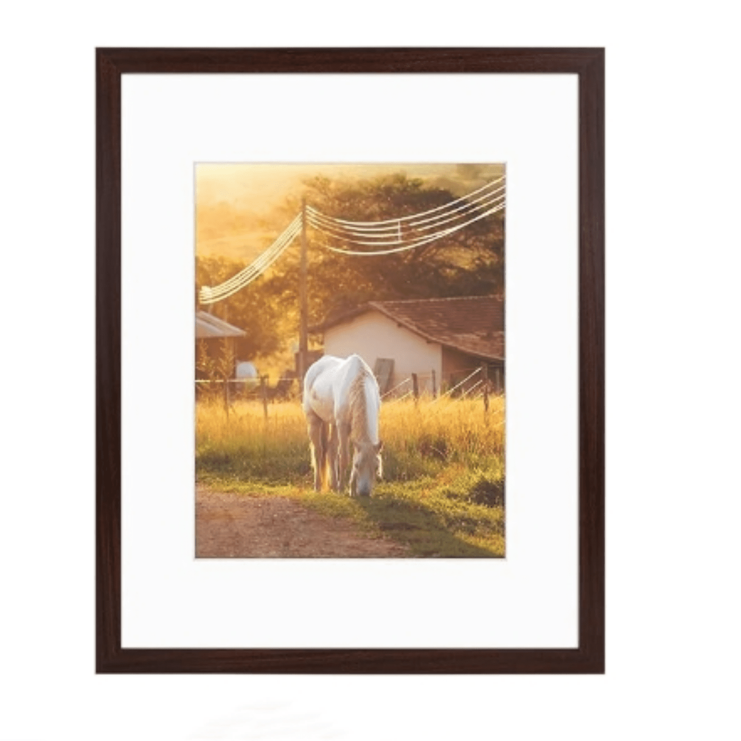 16x20 Picture Frame With HD Glass – Vintage Gold Border Frame For Tabletop Or Wall
