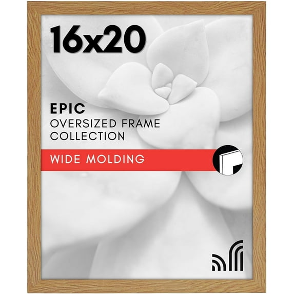 16x20 Picture Frame with Polished Plexiglass - Wide Picture Frames Made ...