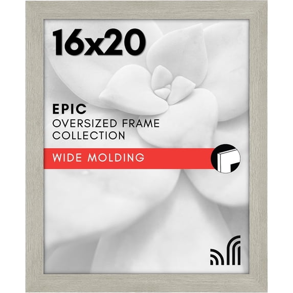 16x20 Picture Frame with Polished Plexiglass - Wide Picture Frames Made ...