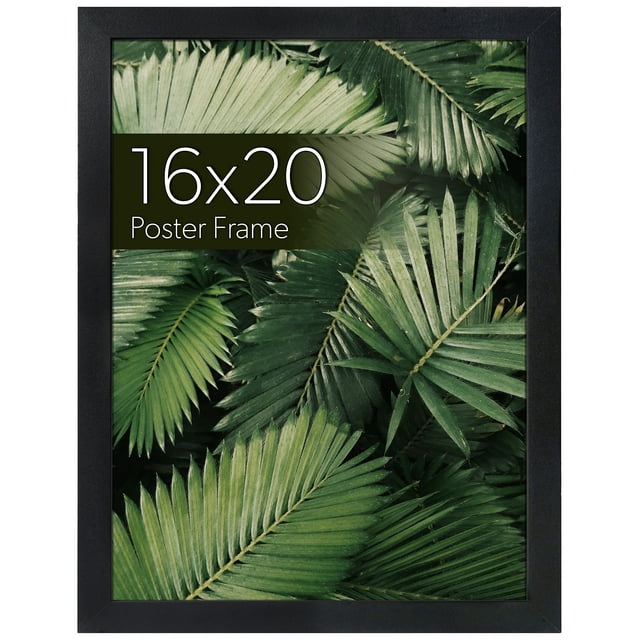 16x20 Picture Frame, Wall Hanging Black Poster Frame Displays