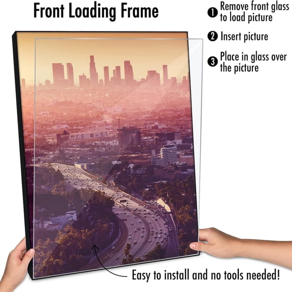 16x20 Picture Frame with Shatter-Resistant Glass - Set of 2 - Metropolitan Collection - Photo Frame for Wall Display