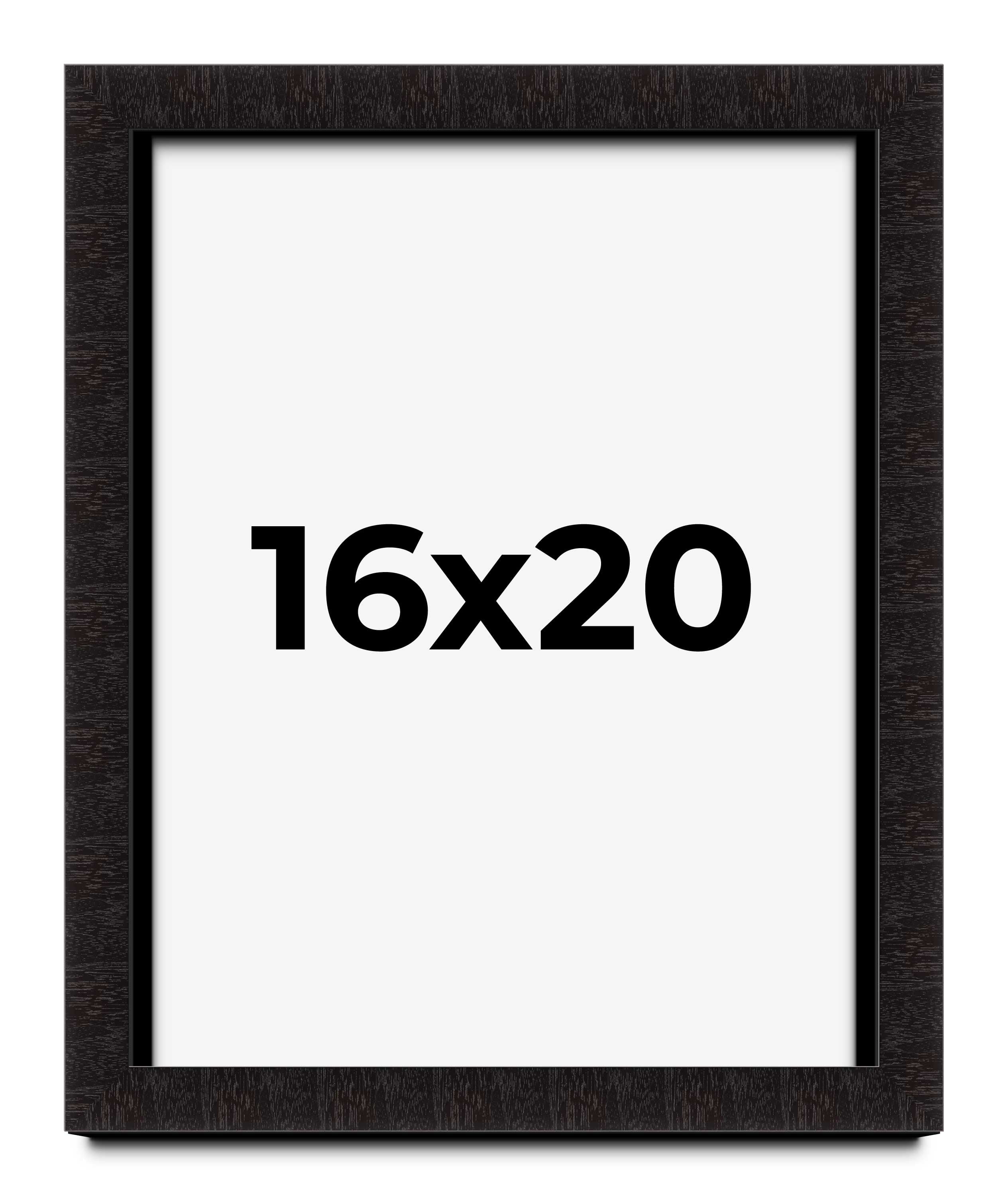 16x20 Frame Black Real Wood Picture Frame Width 1.25 Inches