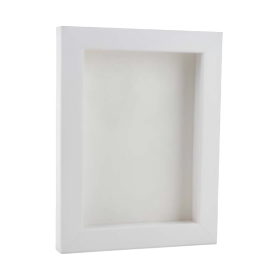 16x20 Shadow Box Frame White Wood | With a 3/4" Usable Display Depth | Includes a White Real Suede