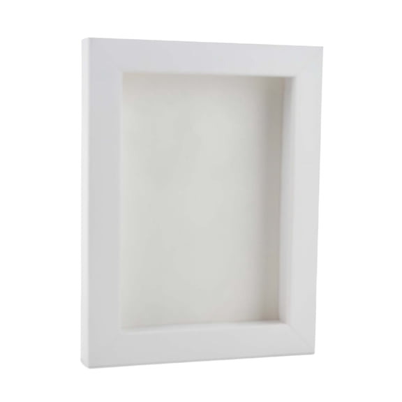 16x20 Shadow Box Frame White Wood | With a 3/4" Usable Display Depth | Includes a White Real Suede