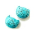 thumbnail image 1 of 16x20mm Pack Of 2 Turquoise Howlite Kitty Cat Beads For Jewelry Making, 1 of 1