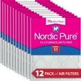thumbnail image 1 of 16x20x1 (15_1/2x19_1/2) Nordic Pure Tru Mini Pleat MERV 11 Air Filters 12 Pack, 1 of 7