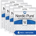 thumbnail image 1 of 16x20x1 (Actual: 15_1/2x19_1/2) Nordic Pure Ultra MERV 16 Air Filters 4 Pack, 1 of 7