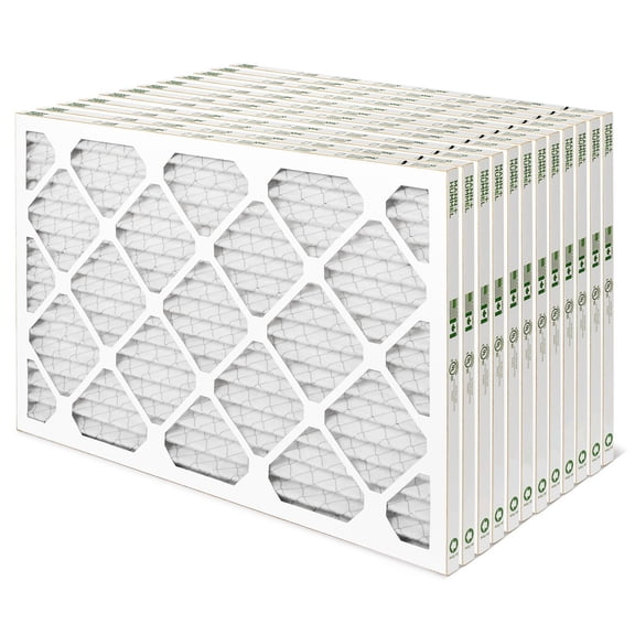 16x20x1 Merv 8 Pleated AC Furnace Air Filters. 12 Pack
