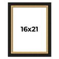thumbnail image 1 of 16x21 Frame Gold Real Wood Picture Frame Width 2.25 Inches | Interior Frame Depth 0.5 Inches |, 1 of 8