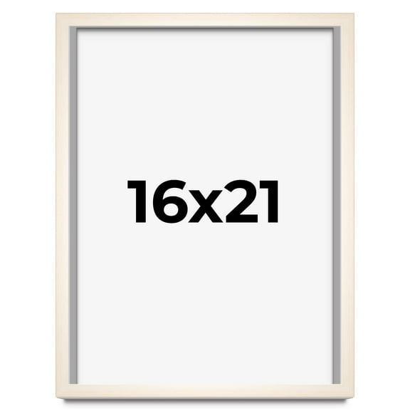 16x21 Frame White Wheat Solid Wood Picture Frame | Moulding Width 0.75 Inches | Interior Depth 0.5