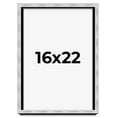 thumbnail image 1 of 16x22 Frame Brushed Silver Solid Wood Picture Frame | 0.75 Inch Moulding Width | Rabbet Depth 0.75, 1 of 5