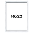thumbnail image 1 of 16x22 Frame Sterling Silver Solid Wood Picture Frame | 1.25 Inch Moulding Width | 0.75 Inch, 1 of 8