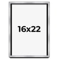 thumbnail image 1 of 16x22 Shadow Box Frame Silver | 1.375 Inches Deep Real Wood Contemporary Shadowbox Display Frame |, 1 of 7