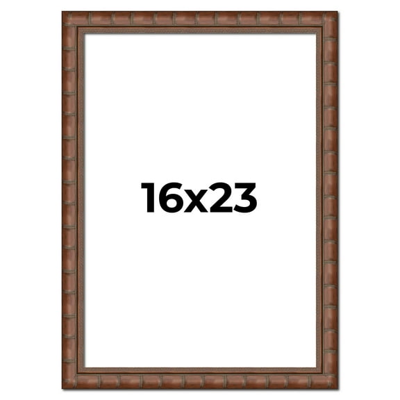 16x23 Dark Brown Bamboo Real Wood Picture Frame Width 1.5 inches | Interior Frame Depth 0.5 inches