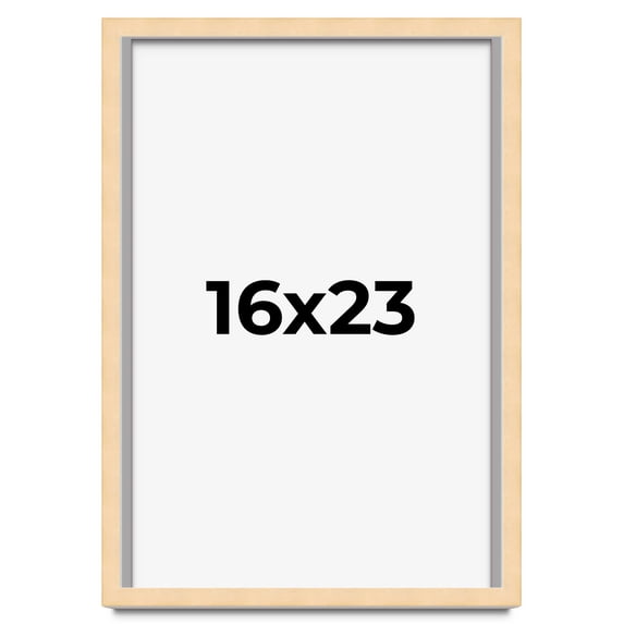 16x23 Frame Beige Real Wood Picture Frame Width 0.75 inches | Interior Frame Depth 0.5 inches |