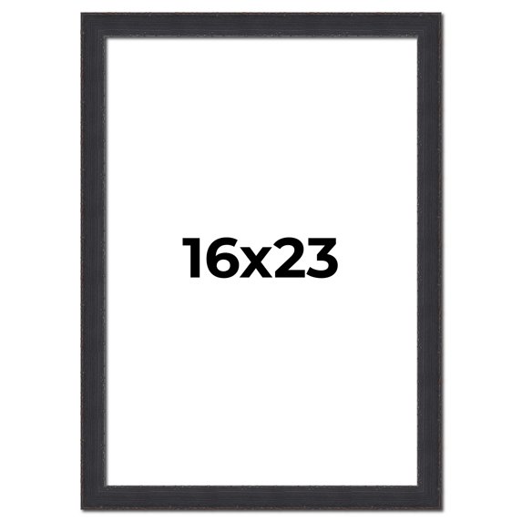 16x23 Frame Black Real Wood Picture Frame Width 1.25 Inches | Interior Frame Depth 0.5 Inches |