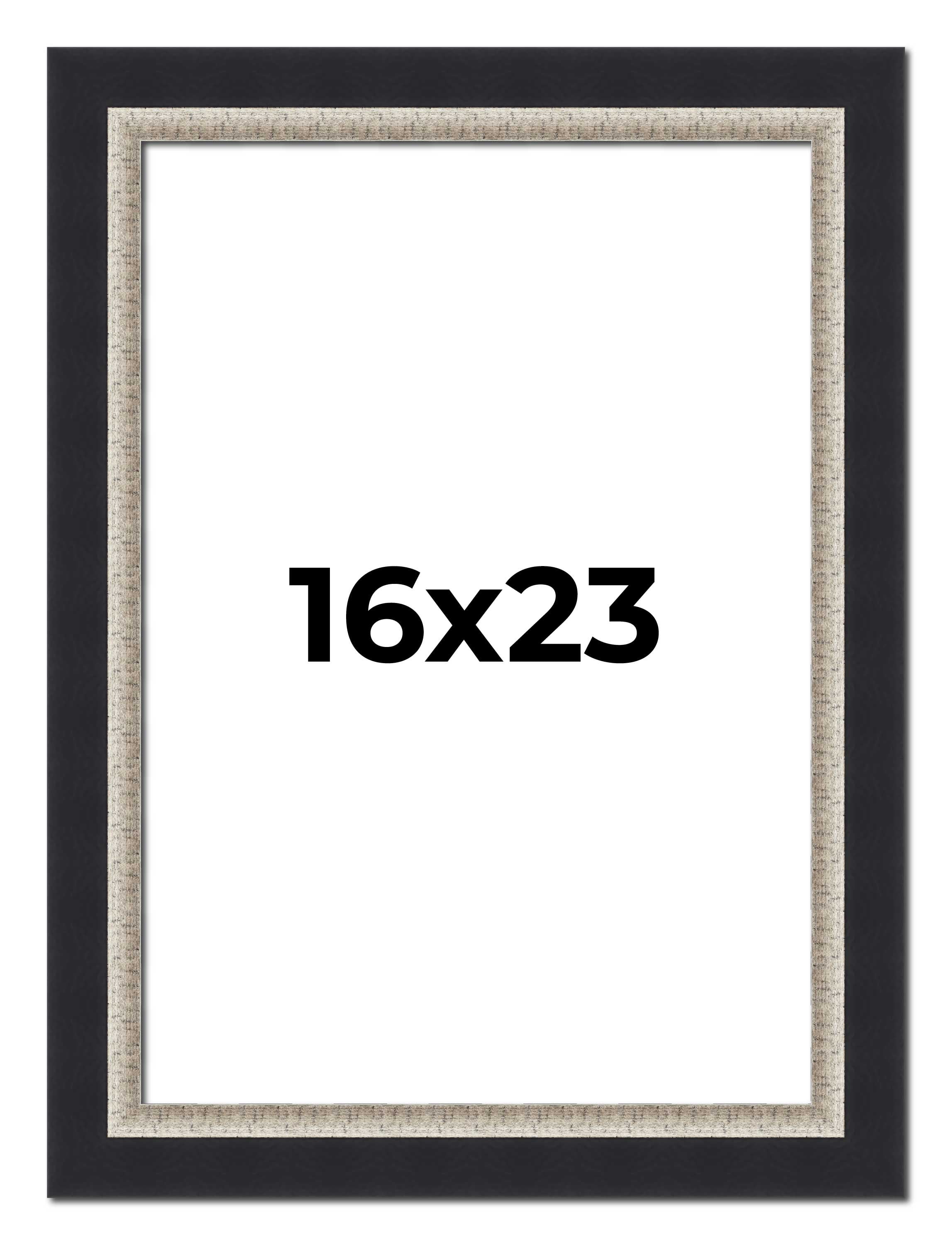 16x23 Frame Black Real Wood Picture Frame Width 2.25 Inches | Interior ...