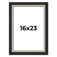 thumbnail image 1 of 16x23 Frame Black Real Wood Picture Frame Width 2.25 Inches | Interior Frame Depth 0.5 Inches |, 1 of 8