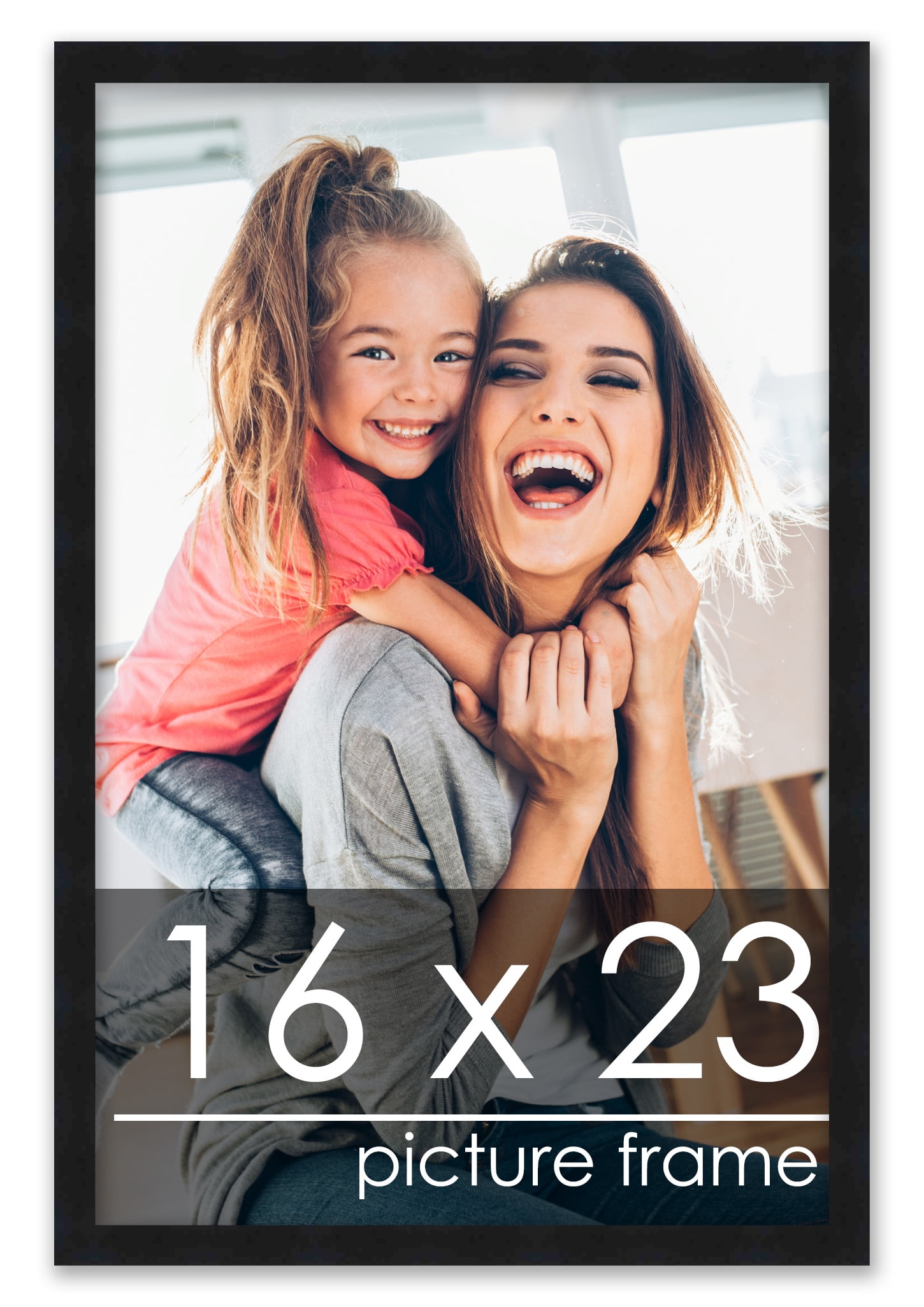 16x23 Frame Black Wood Picture Frame UV Acrylic, Foam Board Backing