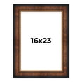 thumbnail image 1 of 16x23 Frame Brown Walnut Gold Ornate Trim Solid Wood Plein Air Picture Frame | 3 Inch Moulding, 1 of 8