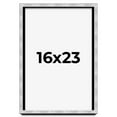 thumbnail image 1 of 16x23 Frame Brushed Silver Solid Wood Picture Frame | 0.75 Inch Moulding Width | Rabbet Depth 0.75, 1 of 5