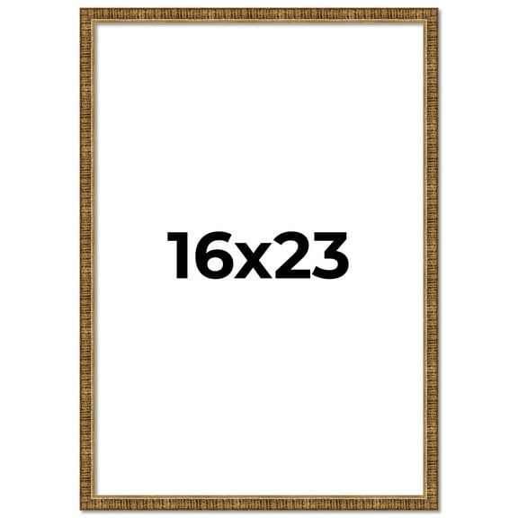 16x23 Frame Gold Picture Frame - Complete Modern Photo Frame Includes UV Acrylic Shatter Guard