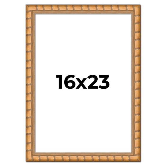 16x23 Frame Gold Real Wood Picture Frame Width 1.5 inches | Interior Frame Depth 0.5 inches |