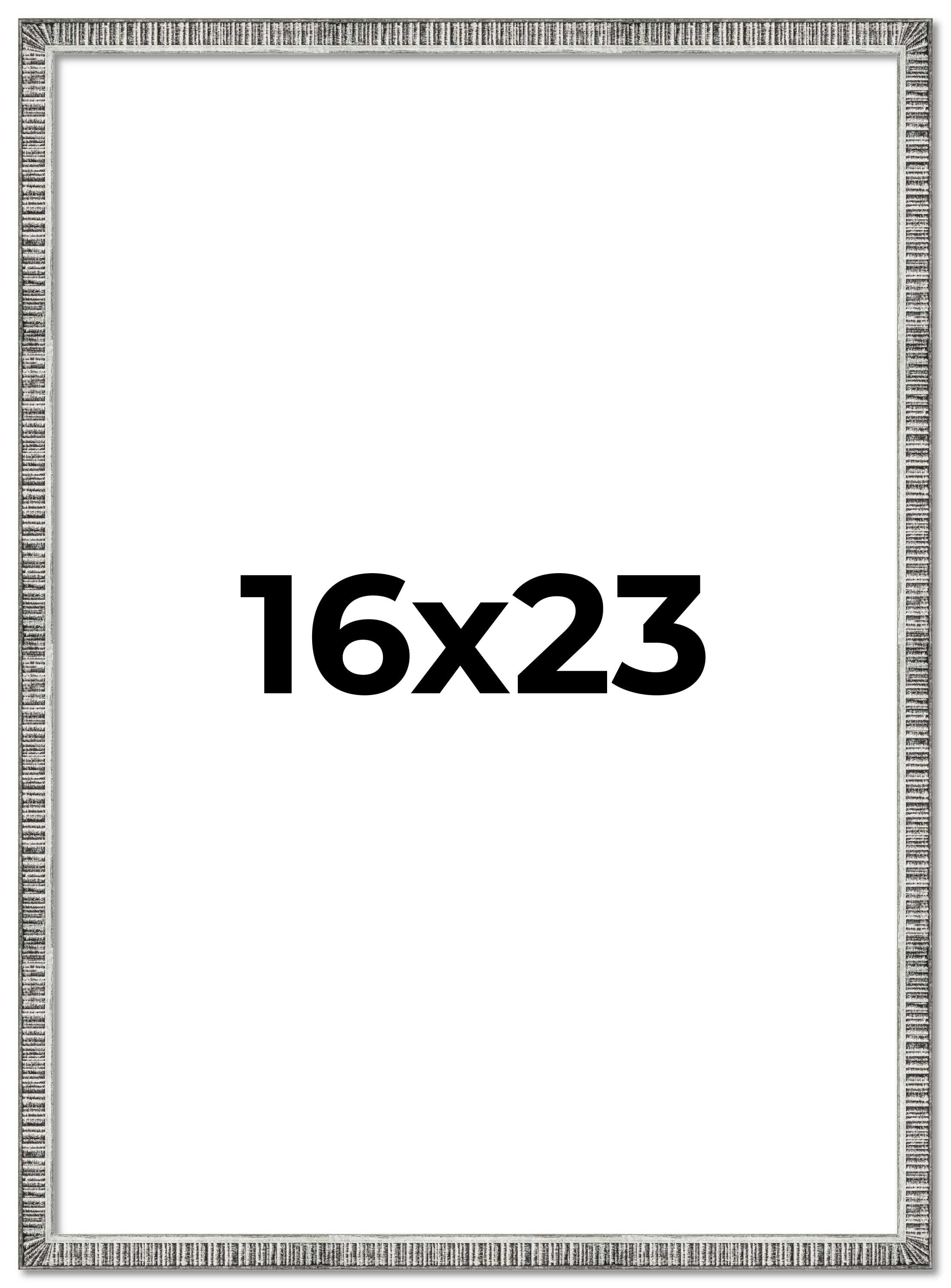 16x23 Frame Silver Picture Frame - Complete Modern Photo Frame Includes ...
