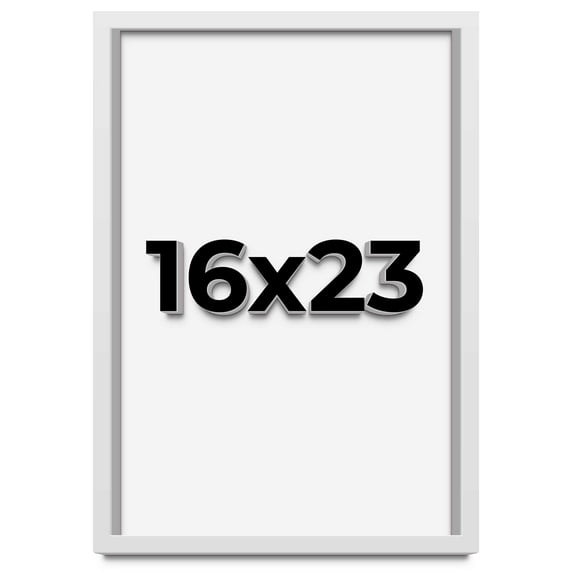 16x23 Shadow Box Frame White | 1 Inches Deep Real Wood Contemporary Shadowbox Display Frame | UV