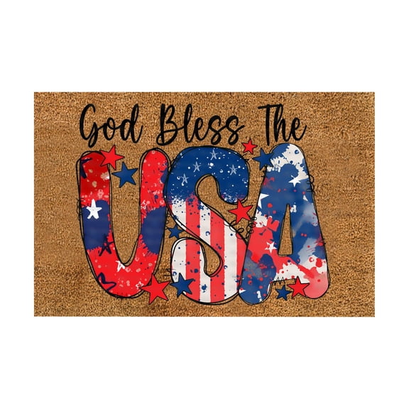 16x24" Brown US 250 Door Mats, 4th of july Decor, Crystal Velvet Non-Slip Entryway Rugs, Patriotic Holiday Welcome Decor for Front Porch Entryways, Patio Doors & Mudroom Thresholds