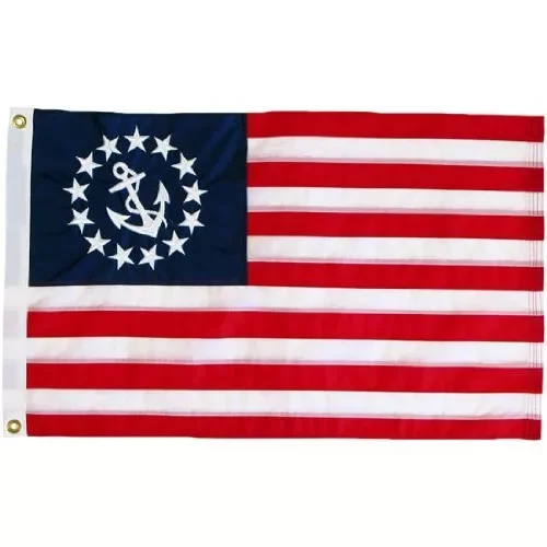 16x24 Embroidered Sewn Nautical Ensign Yacht Naval 300D Nylon Flag 16"x24"