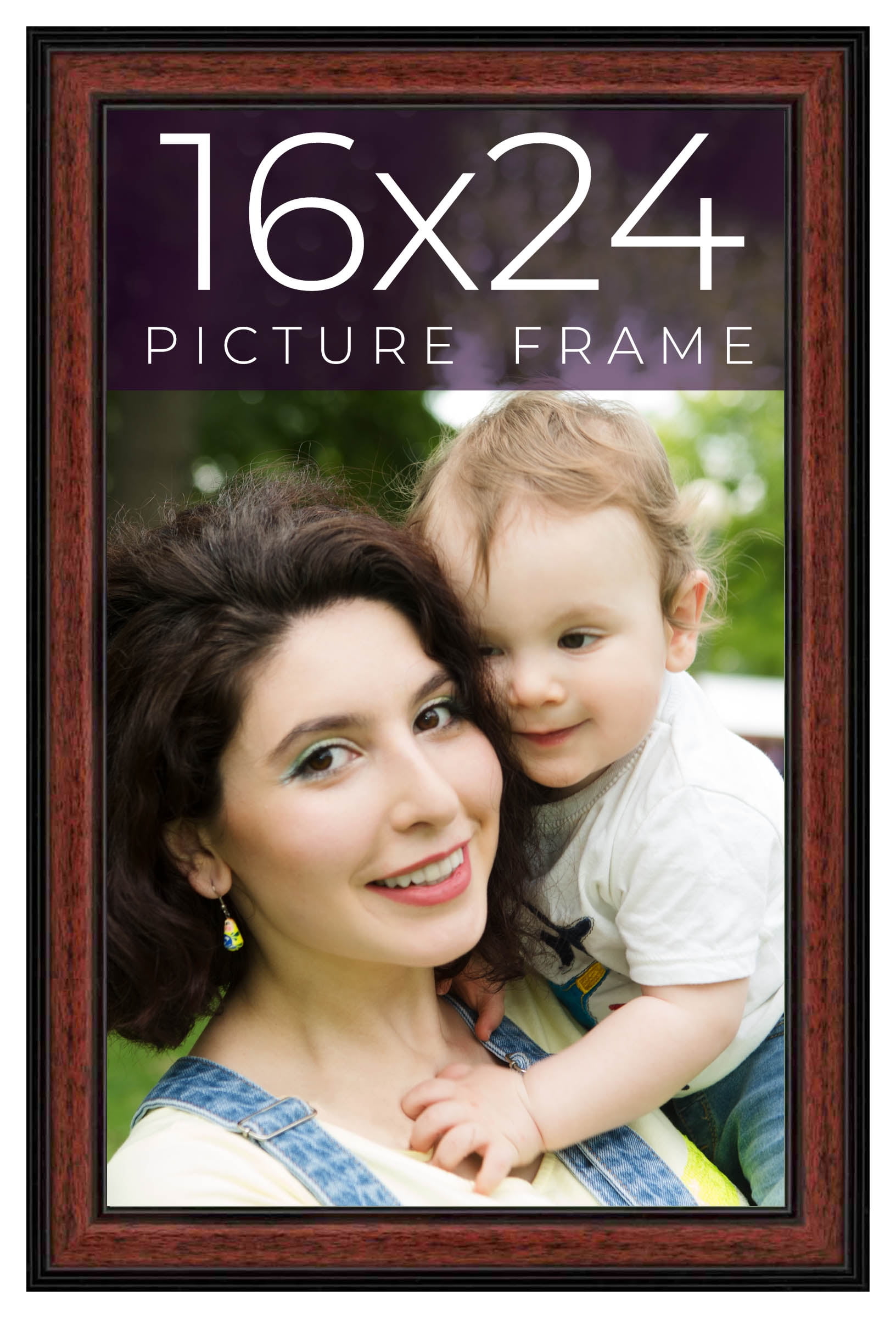 CustomPictureFrames.com 16x24 Honey Brown Real Wood Picture Frame