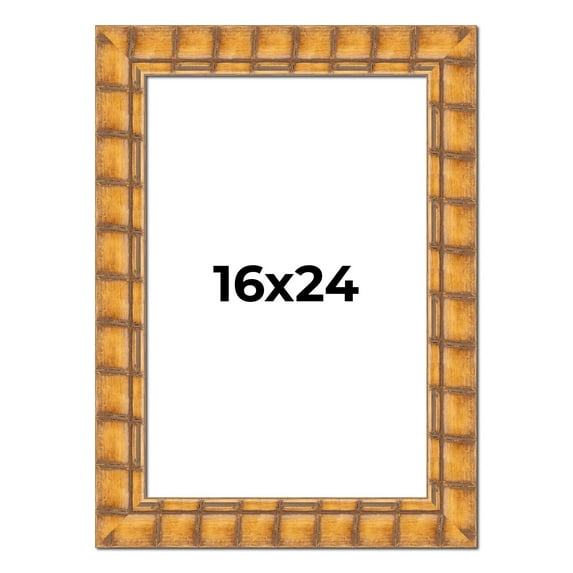 16x24 Frame Beige Real Wood Picture Frame Width 3 inches | Interior Frame Depth 0.5 inches |