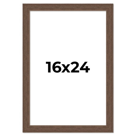 16x24 Frame Brown Distressed Barnwood Picture Frame | Rustic Farmhouse Photo Frame Includes UV